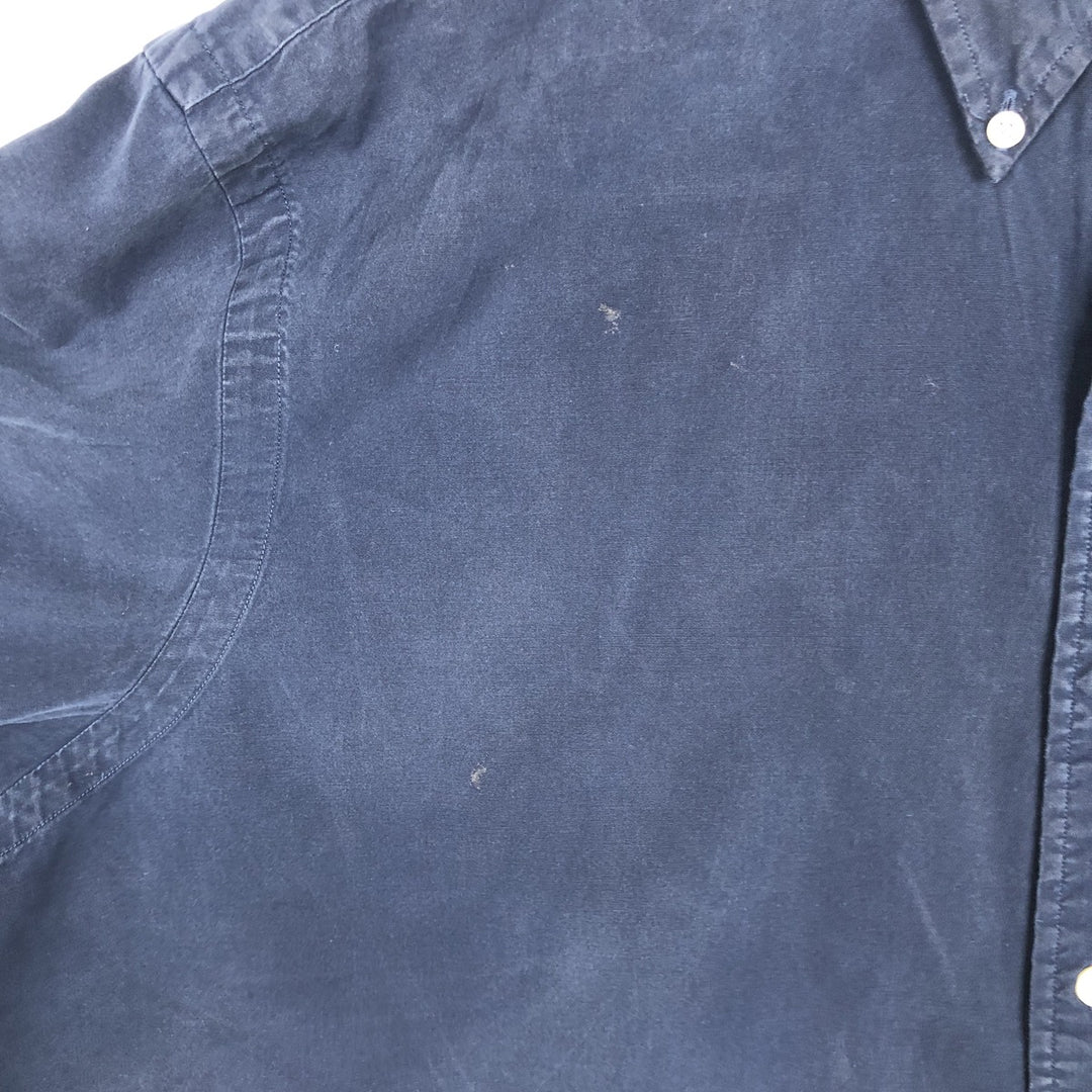 Ralph Lauren Classic Fit short sleeve button down shirt, men's size XL unclear navy blue type Vintage Second Hand
