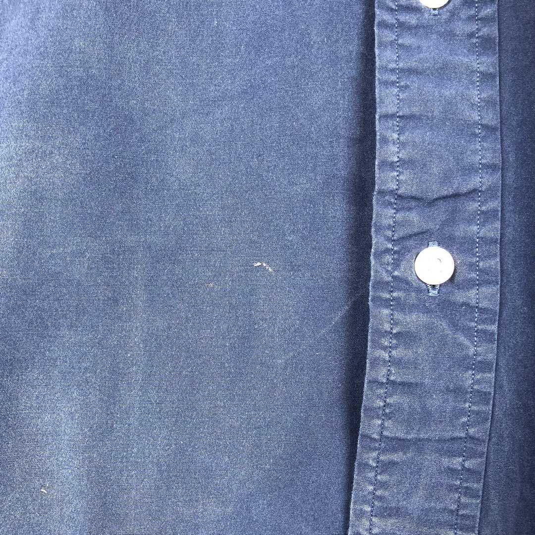 Ralph Lauren Classic Fit short sleeve button down shirt, men's size XL unclear navy blue type Vintage Second Hand