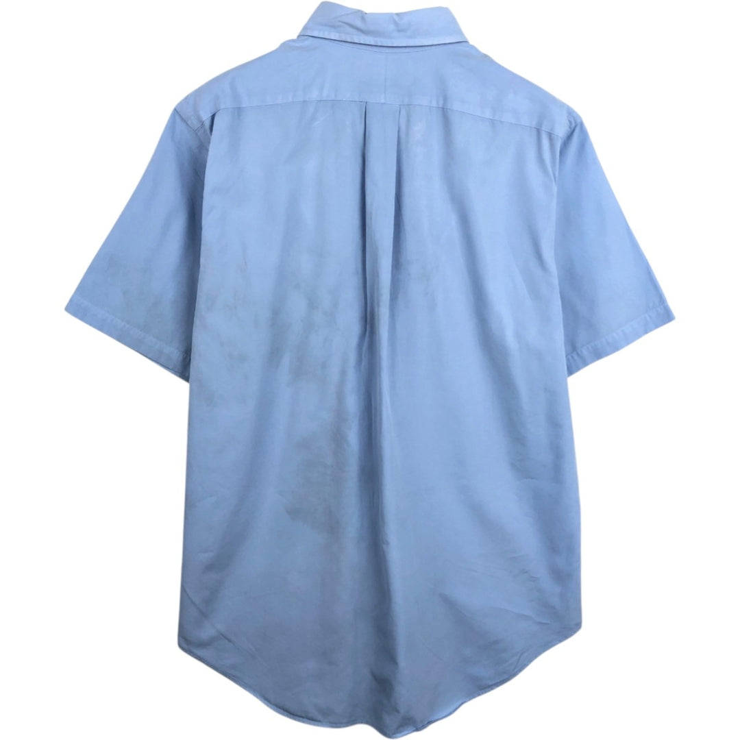 Ralph Lauren Classic Fit short sleeve button down shirt, men's size M cotton Blue type light blue Vintage Second Hand