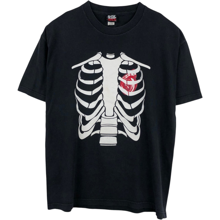 EAT SLEEP RACE Print T-Shirt, Men's XL (equivalent) cotton black type Vintage Second Hand