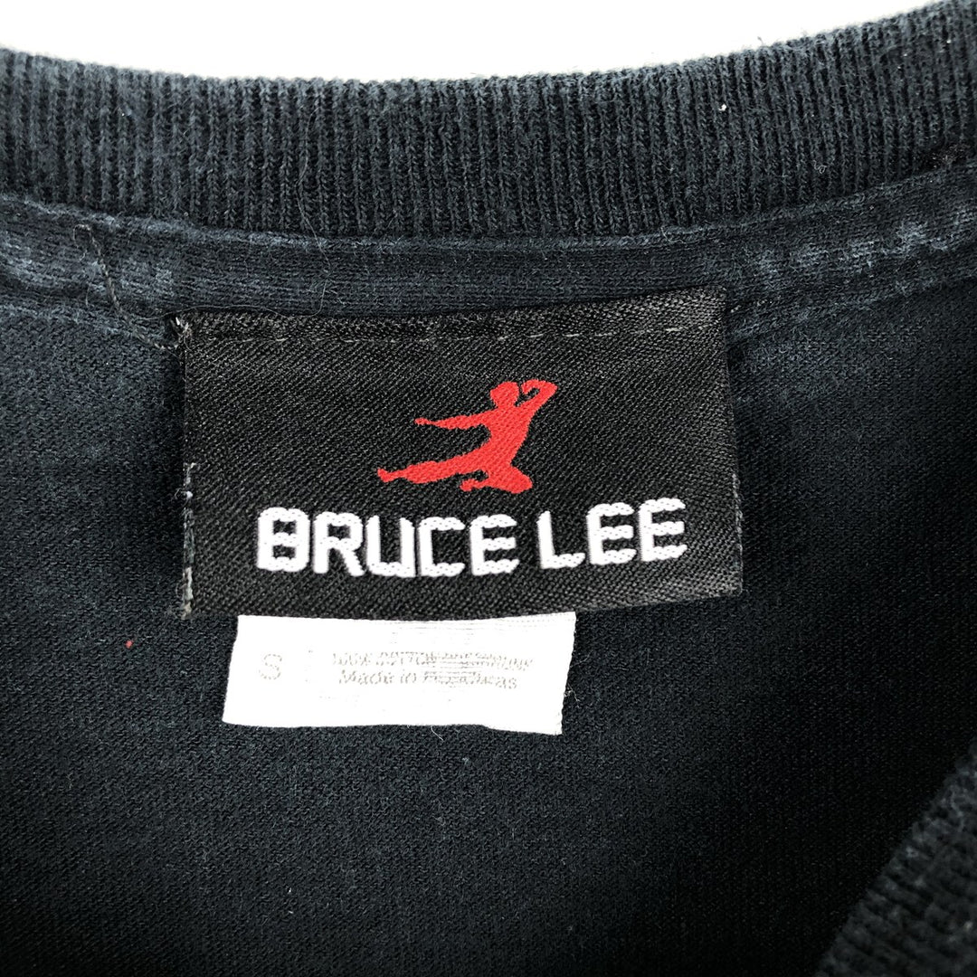 BRUCE LEE Printed T-Shirt (Men's Size S) cotton black type Vintage Second Hand
