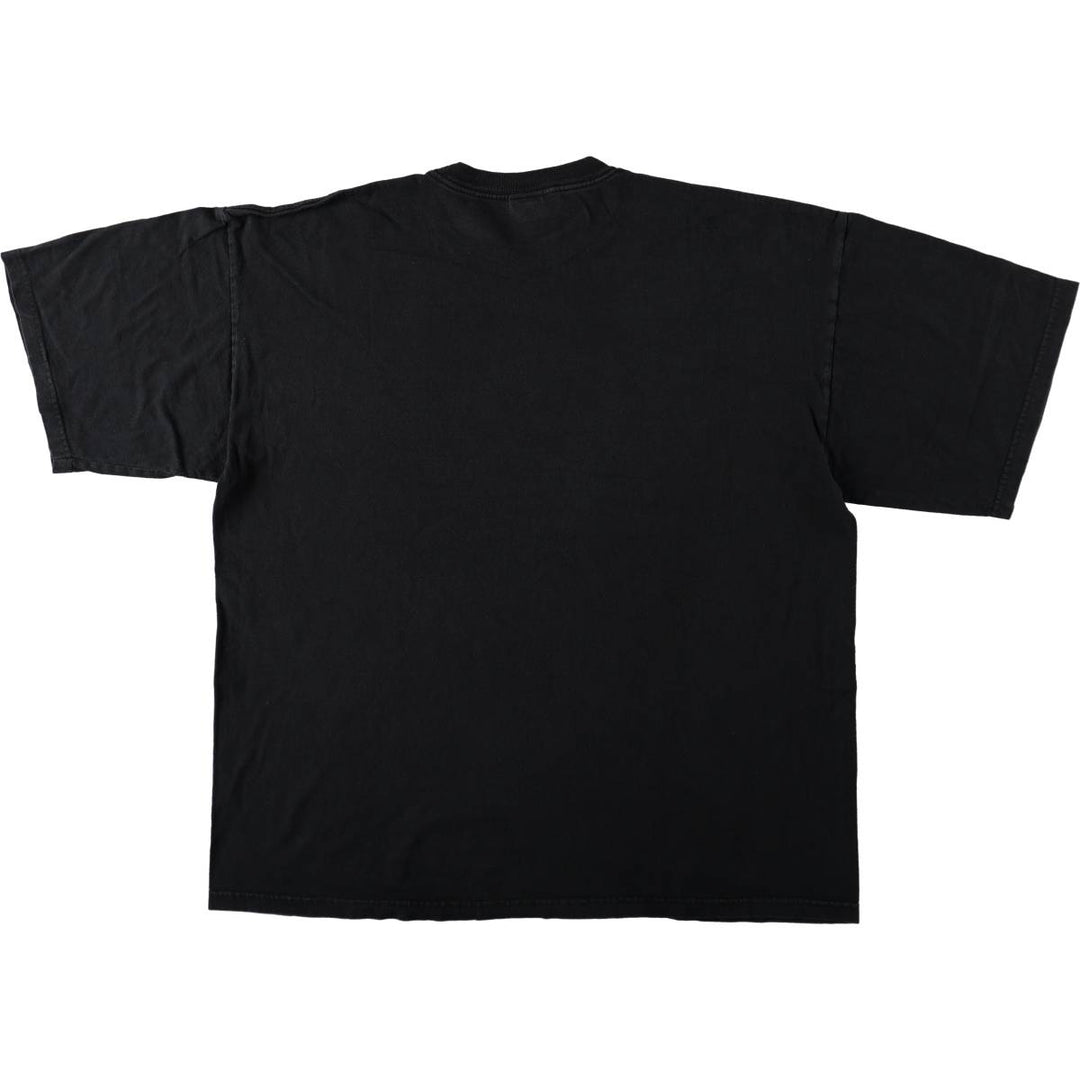Big size TND printed T-shirt, equivalent to men's XXXL. cotton black type Vintage Second Hand