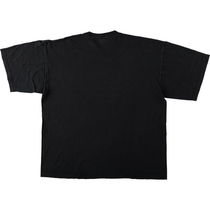 Big size TND printed T-shirt, equivalent to men's XXXL. cotton black type Vintage Second Hand