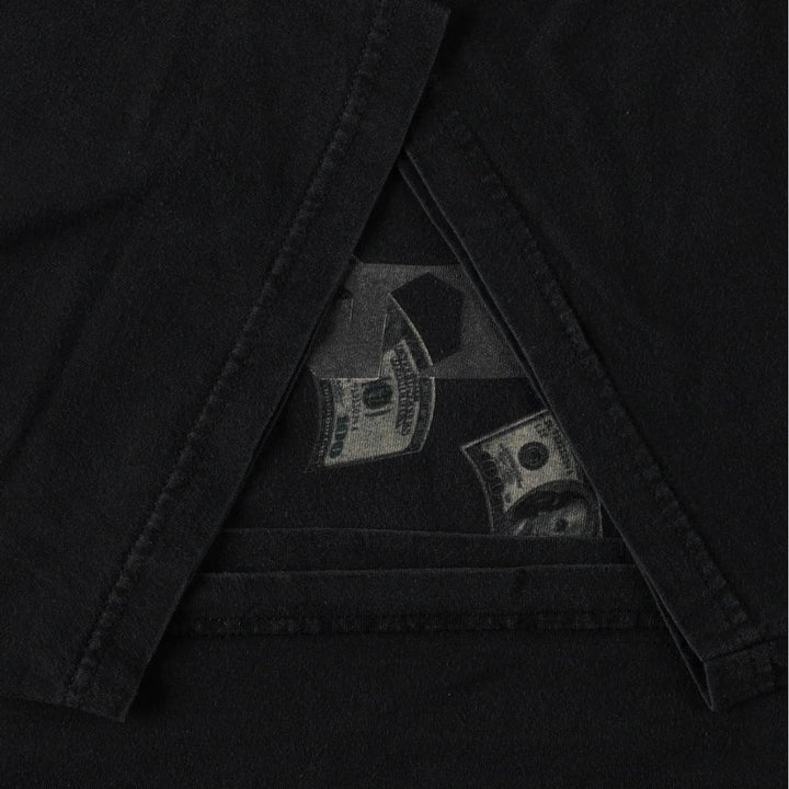 Big size TND printed T-shirt, equivalent to men's XXXL. cotton black type Vintage Second Hand
