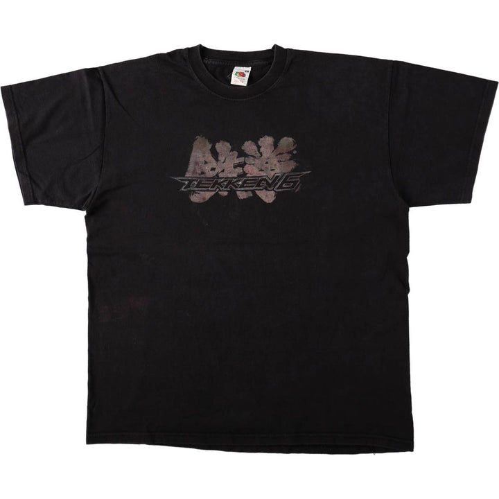 Fruit of the Loom Tekken 6 Print T-Shirt, Men's Size XL (approx.) cotton black type Vintage Second Hand