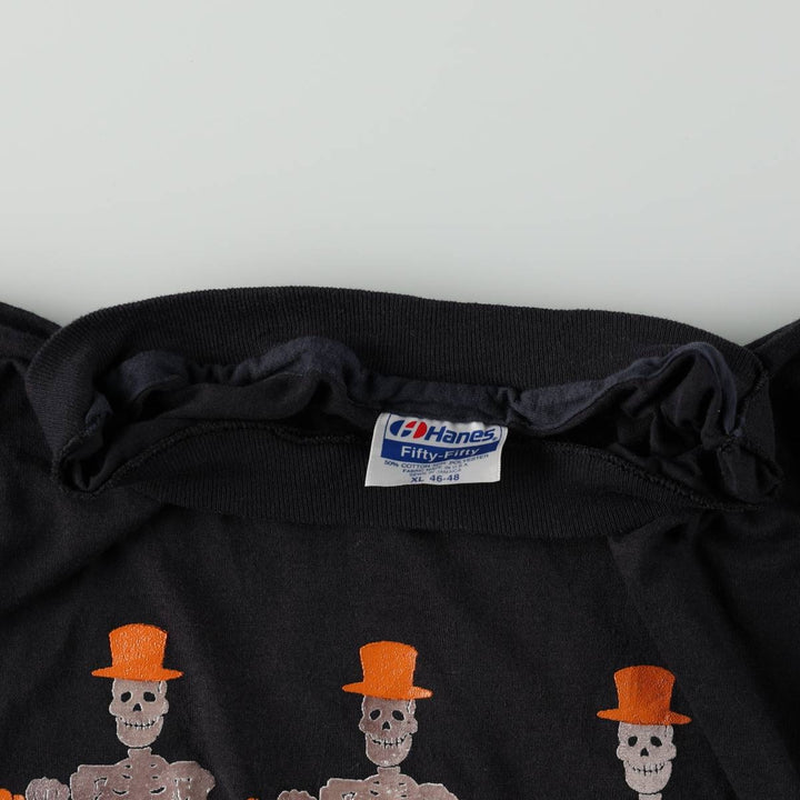 80'S Hanes SPINAL TAPS Skull Pattern Movie T-Shirt, Men's XL (approx.), Vintage cotton black type Vintage Second Hand