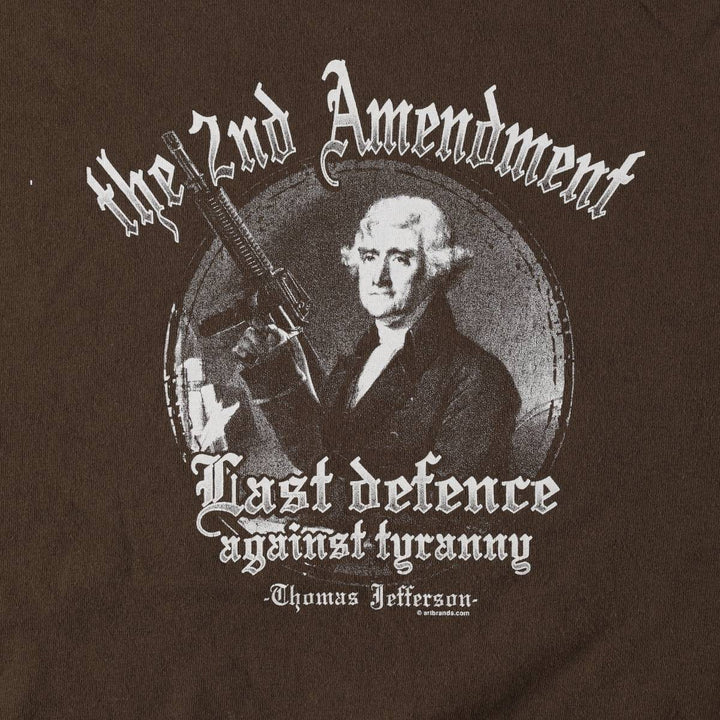 2000'S Delta Thomas Jefferson T-shirt, Men's XXL equivalent. cotton brown type Vintage Second Hand