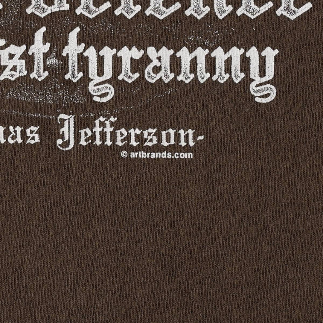2000'S Delta Thomas Jefferson T-shirt, Men's XXL equivalent. cotton brown type Vintage Second Hand