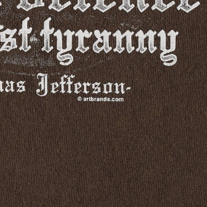 2000'S Delta Thomas Jefferson T-shirt, Men's XXL equivalent. cotton brown type Vintage Second Hand