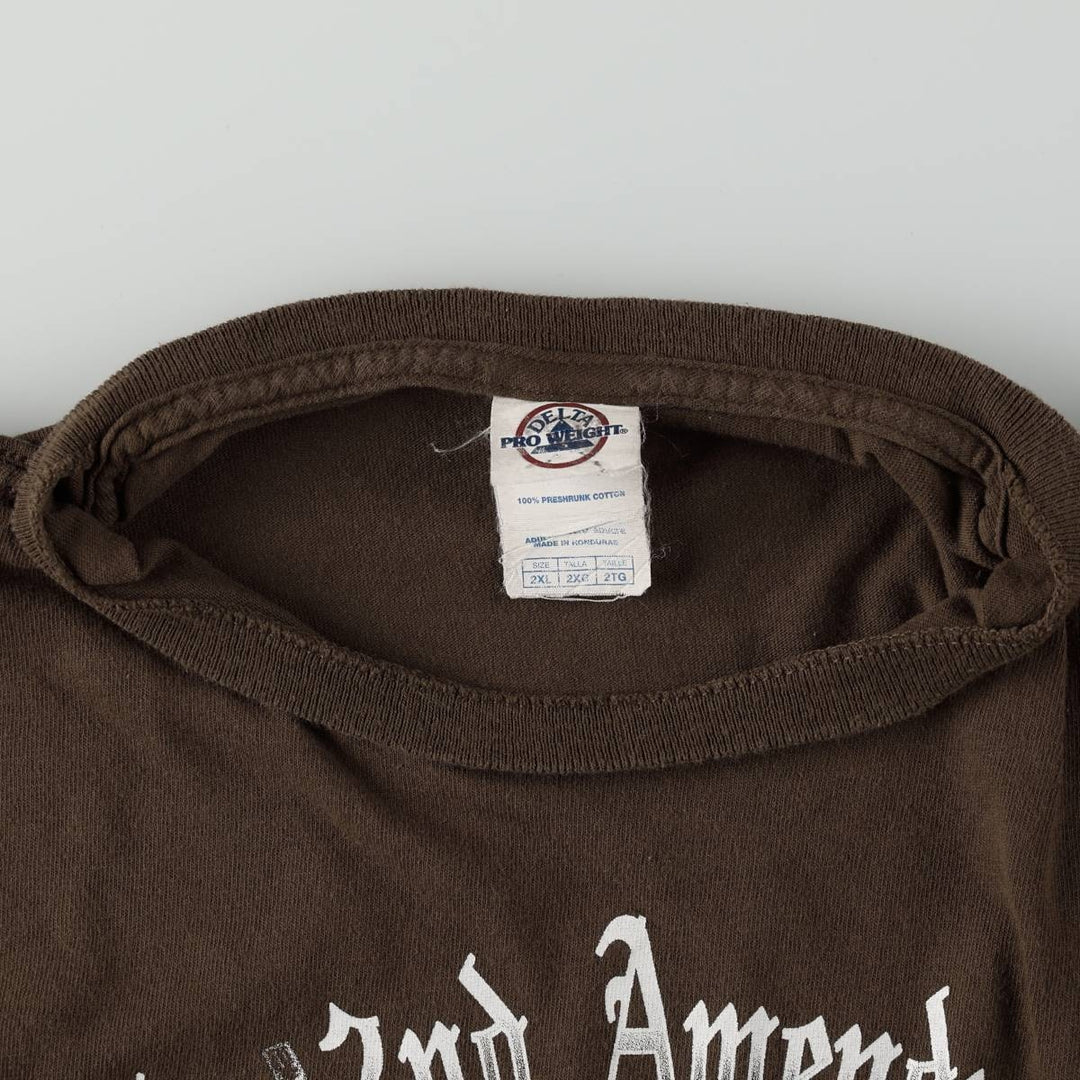 2000'S Delta Thomas Jefferson T-shirt, Men's XXL equivalent. cotton brown type Vintage Second Hand