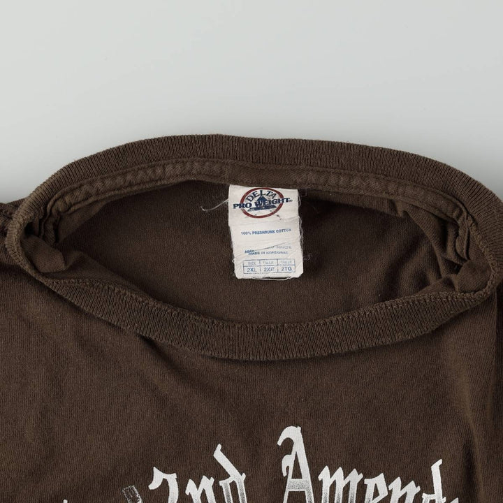 2000'S Delta Thomas Jefferson T-shirt, Men's XXL equivalent. cotton brown type Vintage Second Hand