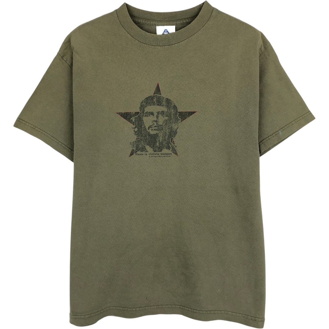 ALSTYLE Che Guevara Print T-Shirt, Men's Size M (Equivalent), Vintage cotton Khaki type Vintage Second Hand