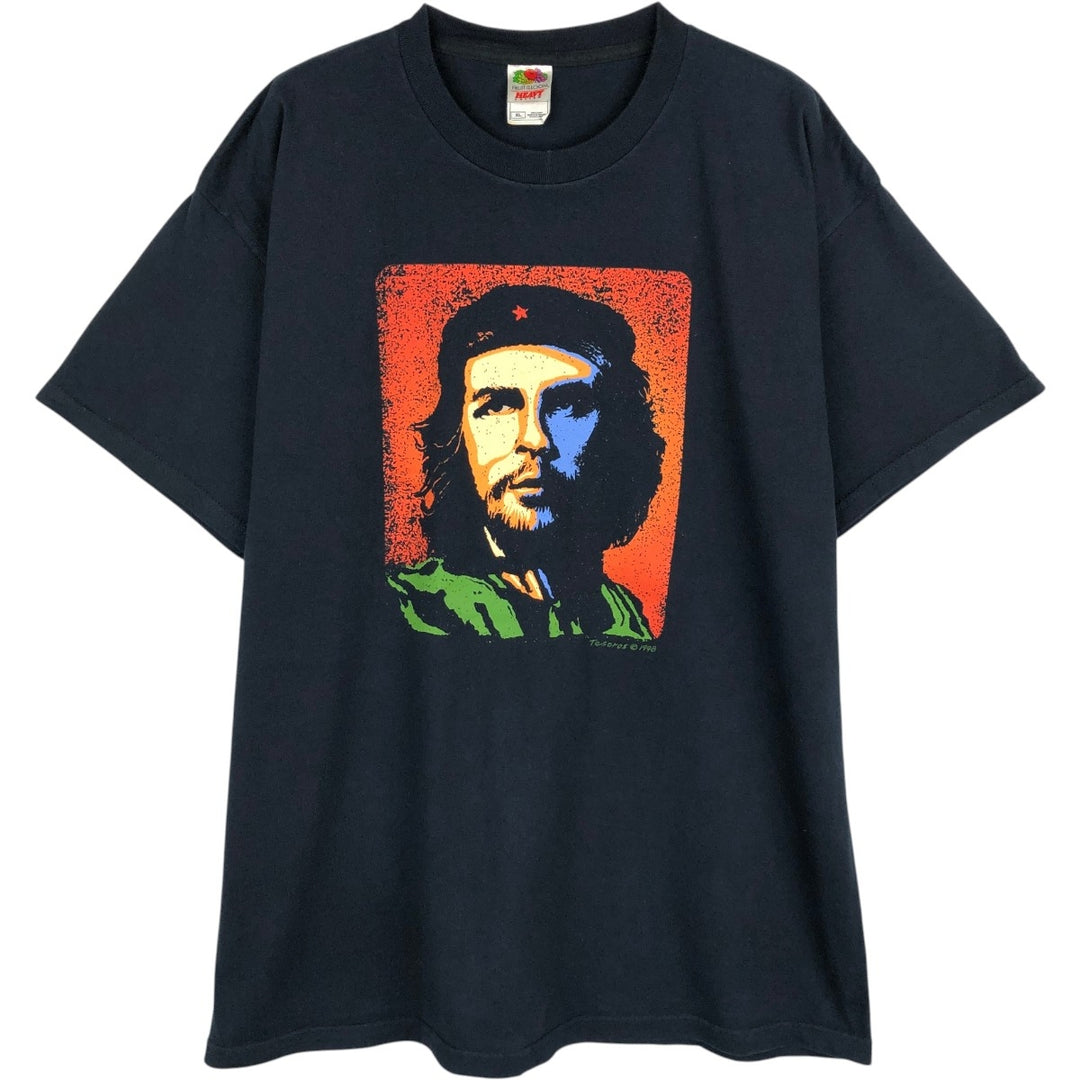 2000'S Fruit of the Loom Che Guevara print T-shirt, men's size XL (approx.) cotton black type Vintage Second Hand