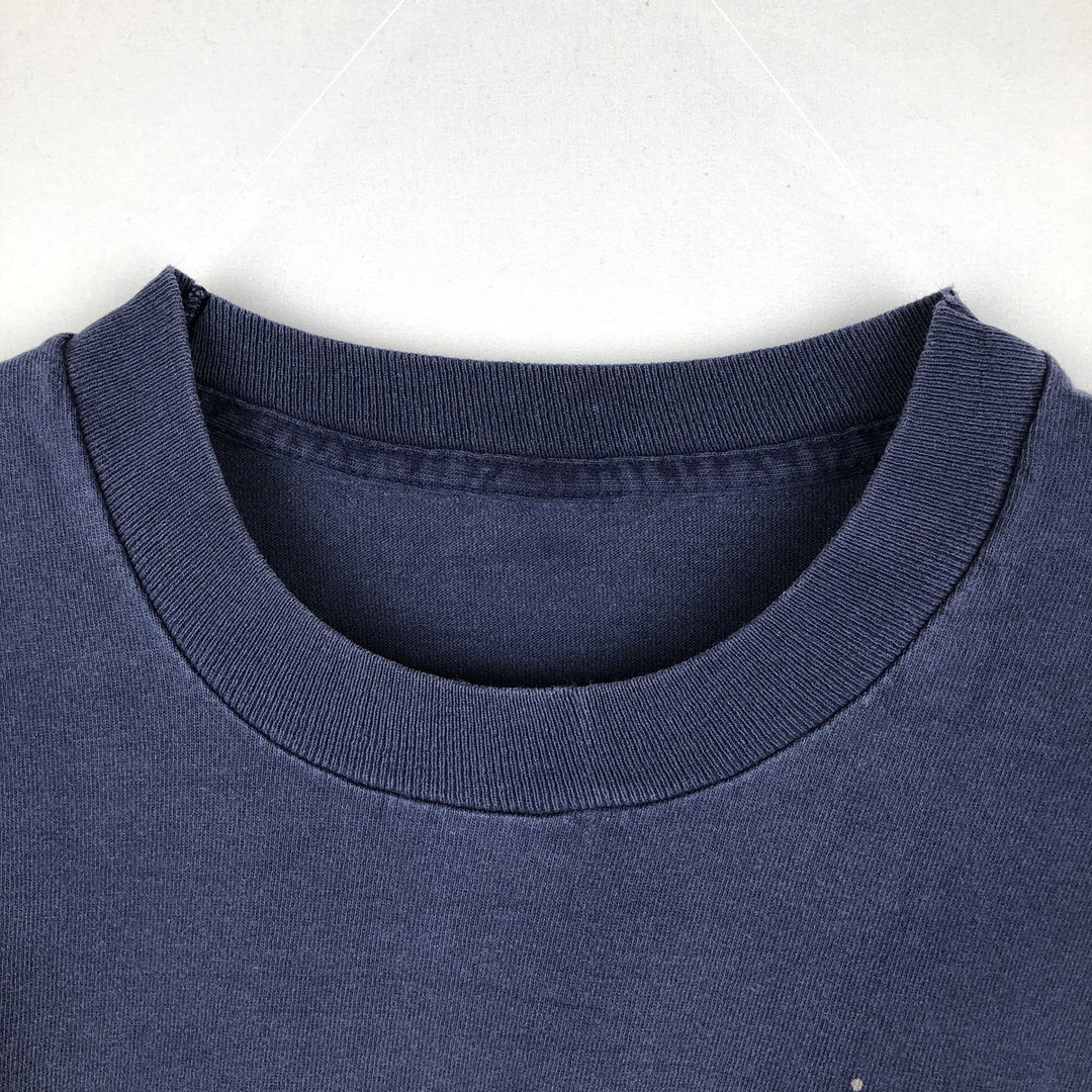 90'S Vintage Printed T-Shirt, Men's Size L unclear navy blue type Vintage Second Hand