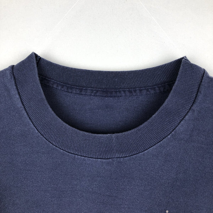90'S Vintage Printed T-Shirt, Men's Size L unclear navy blue type Vintage Second Hand