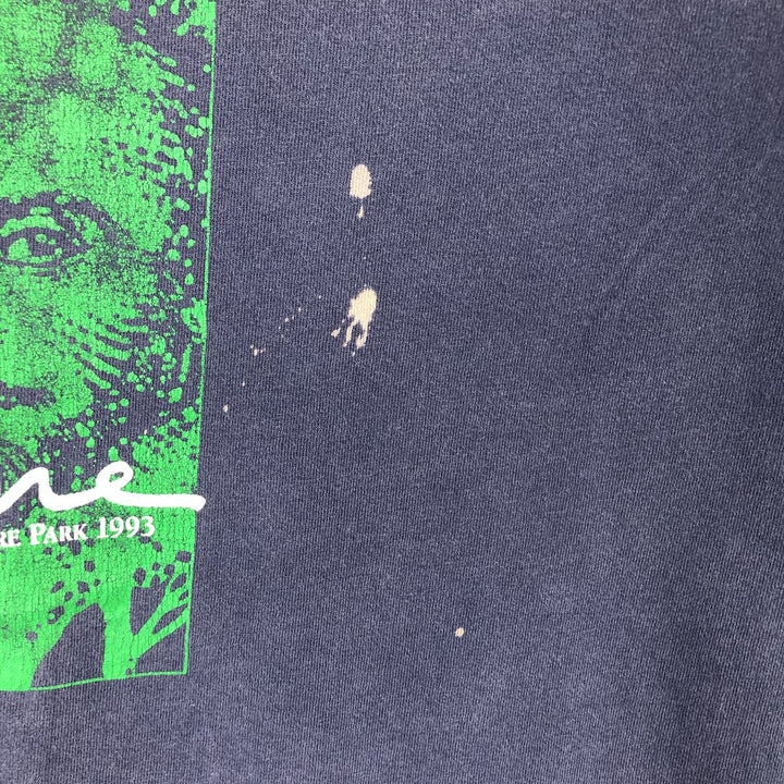 90'S Vintage Printed T-Shirt, Men's Size L unclear navy blue type Vintage Second Hand