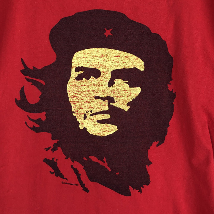 Che Guevara print T-shirt, men's size XL. cotton red type Vintage Second Hand