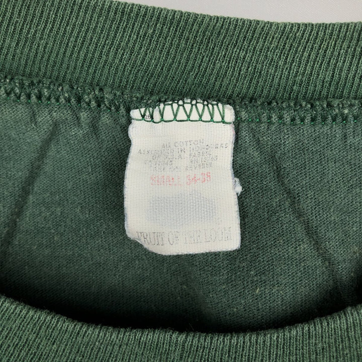 Fruit of the Loom Che Guevara Print T-Shirt (Men's Size S) cotton Green type dark green Vintage Second Hand