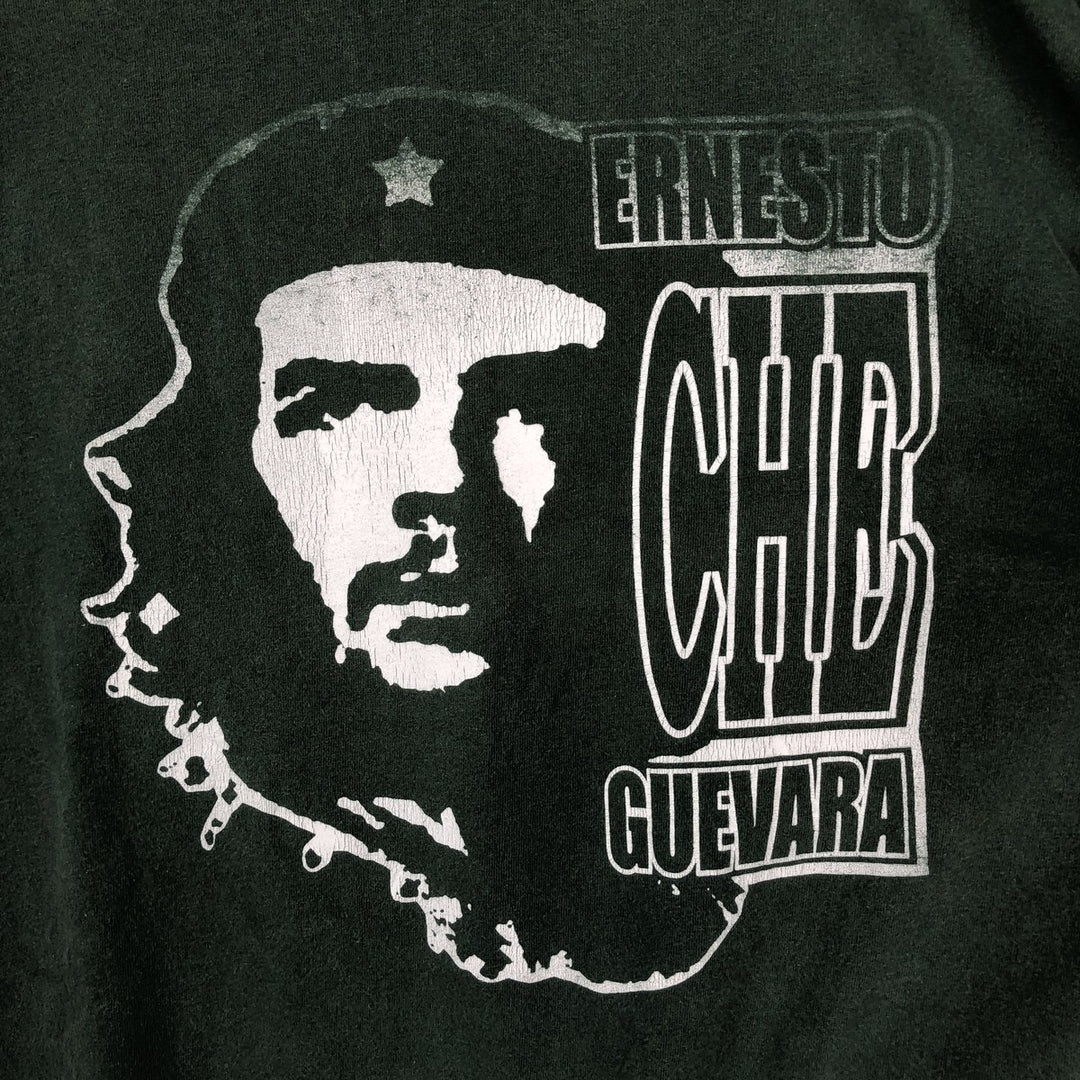 Fruit of the Loom Che Guevara Print T-Shirt (Men's Size S) cotton Green type dark green Vintage Second Hand