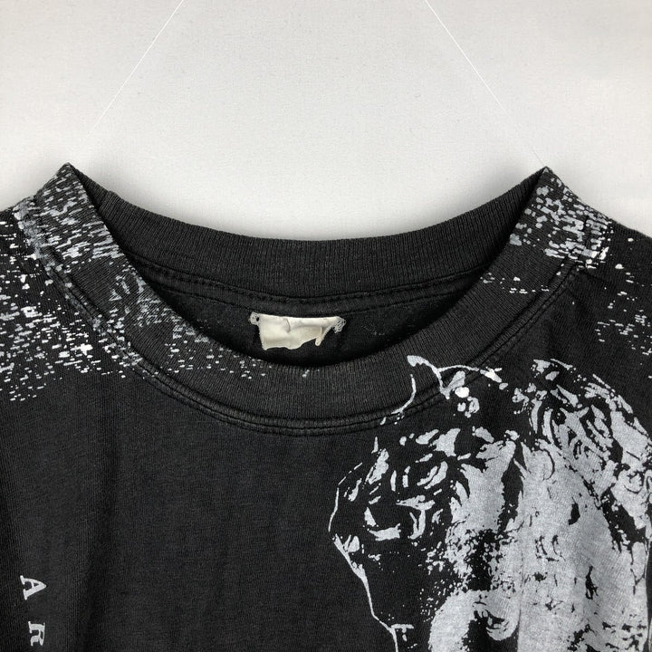 ~90'S Ancient Greece Overprint Print T-Shirt, Men's Size M (approx.), Vintage unclear black type Vintage Second Hand