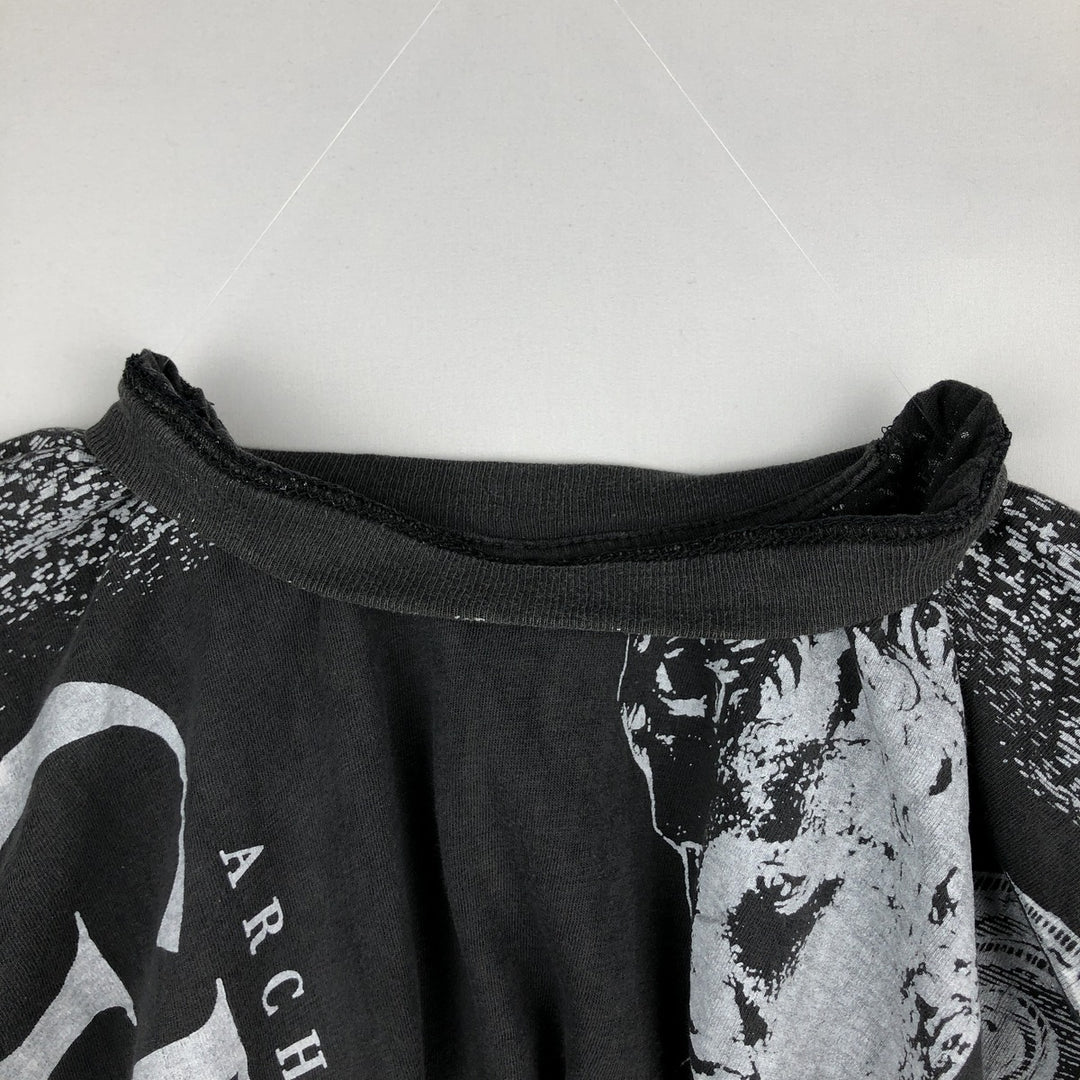 ~90'S Ancient Greece Overprint Print T-Shirt, Men's Size M (approx.), Vintage unclear black type Vintage Second Hand