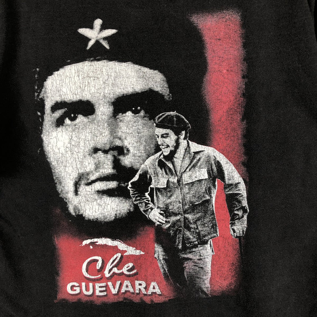 Che Guevara print T-shirt, men's size M (approx.) unclear black type Vintage Second Hand