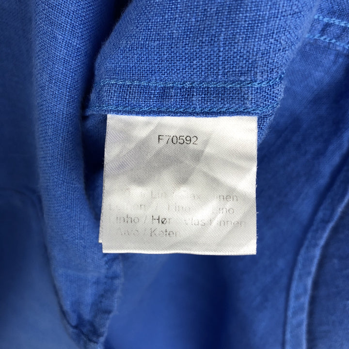Lacoste Regular Fit Short-Sleeve Button-Down Shirt, Men's Size L (approx.) unclear blue type Vintage Second Hand
