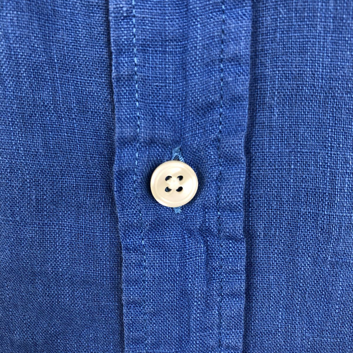 Lacoste Regular Fit Short-Sleeve Button-Down Shirt, Men's Size L (approx.) unclear blue type Vintage Second Hand