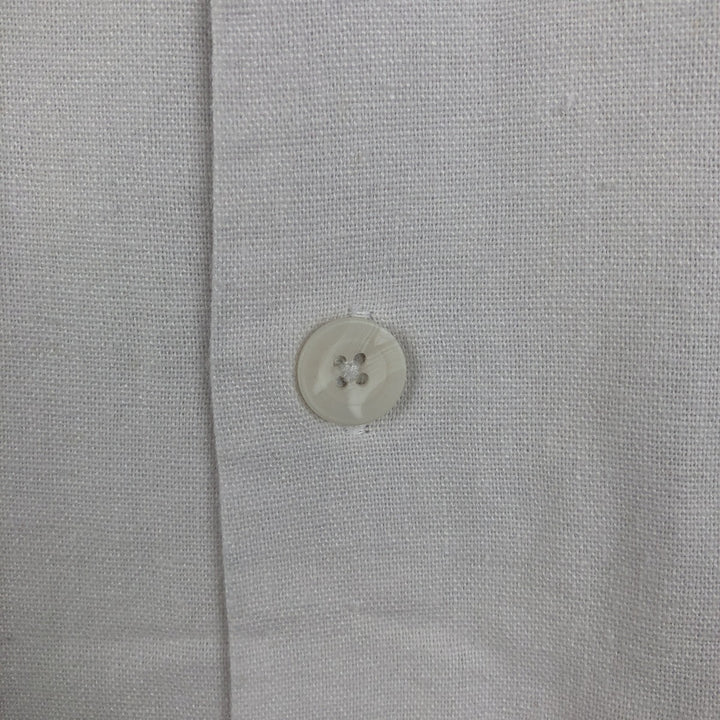 TRUST Short Sleeve Open Collar Linen Shirt, Box Shirt, Men's XL linen white type Vintage Second Hand