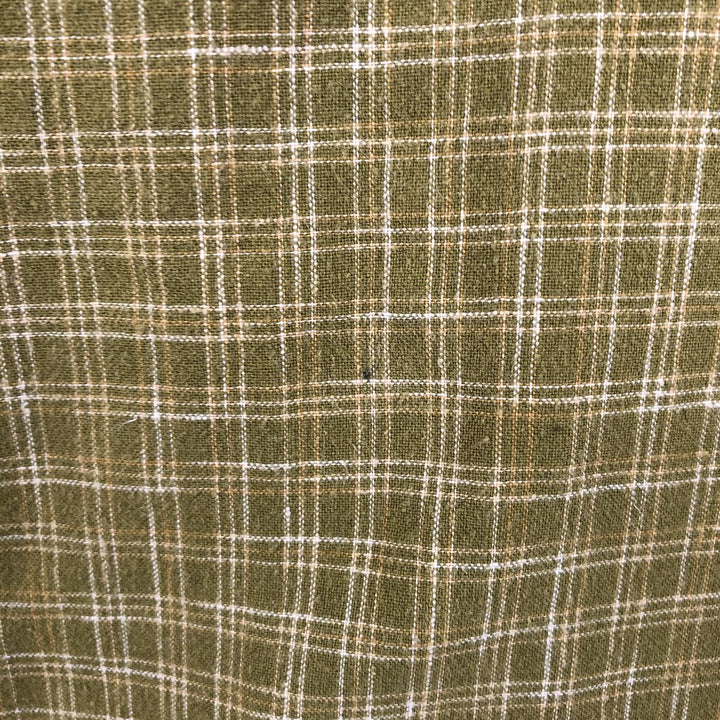 Patagonia 53139SP21 Check Pattern Short Sleeve Hemp x Organic Cotton Box Shirt Men's Size L (approx.) Hemp Khaki type Vintage Second Hand