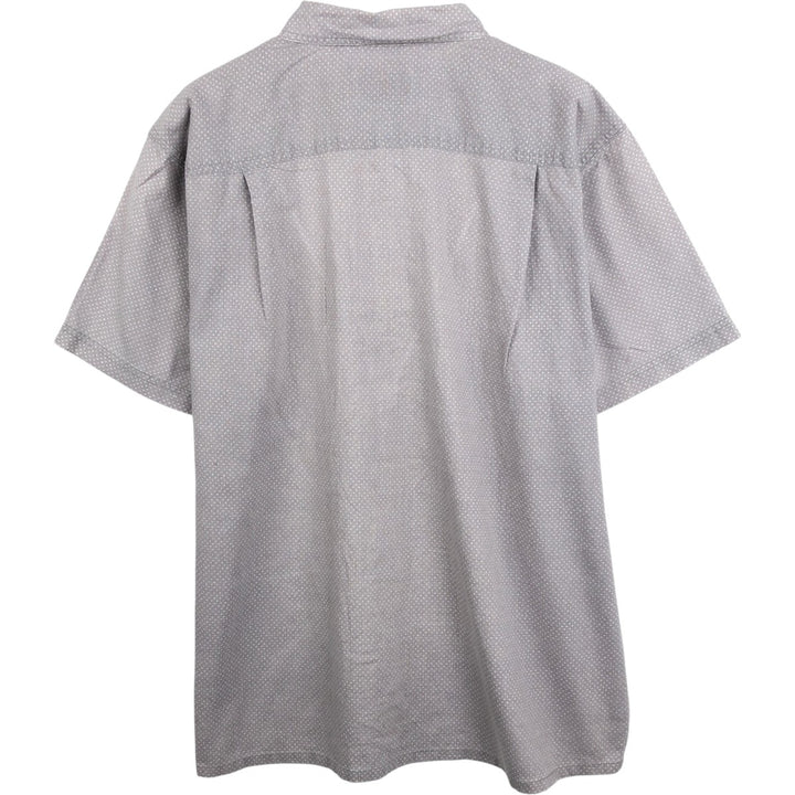 Patagonia 53139SP16 All-over print short-sleeved hemp x organic cotton box shirt, men's size L equivalent. Hemp gray type Vintage Second Hand