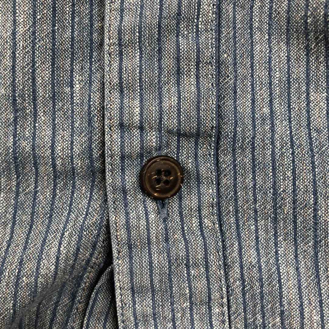 Patagonia Stripe Pattern Short-Sleeve Hemp Shirt, Boxy Shirt, Men's Size L (approx.) Hemp Blue type light blue Vintage Second Hand