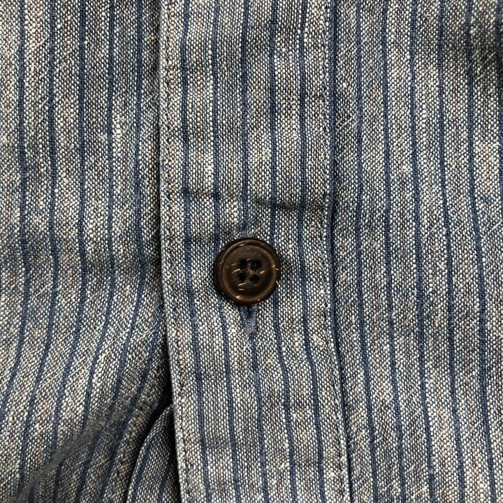 Patagonia Stripe Pattern Short-Sleeve Hemp Shirt, Boxy Shirt, Men's Size L (approx.) Hemp Blue type light blue Vintage Second Hand