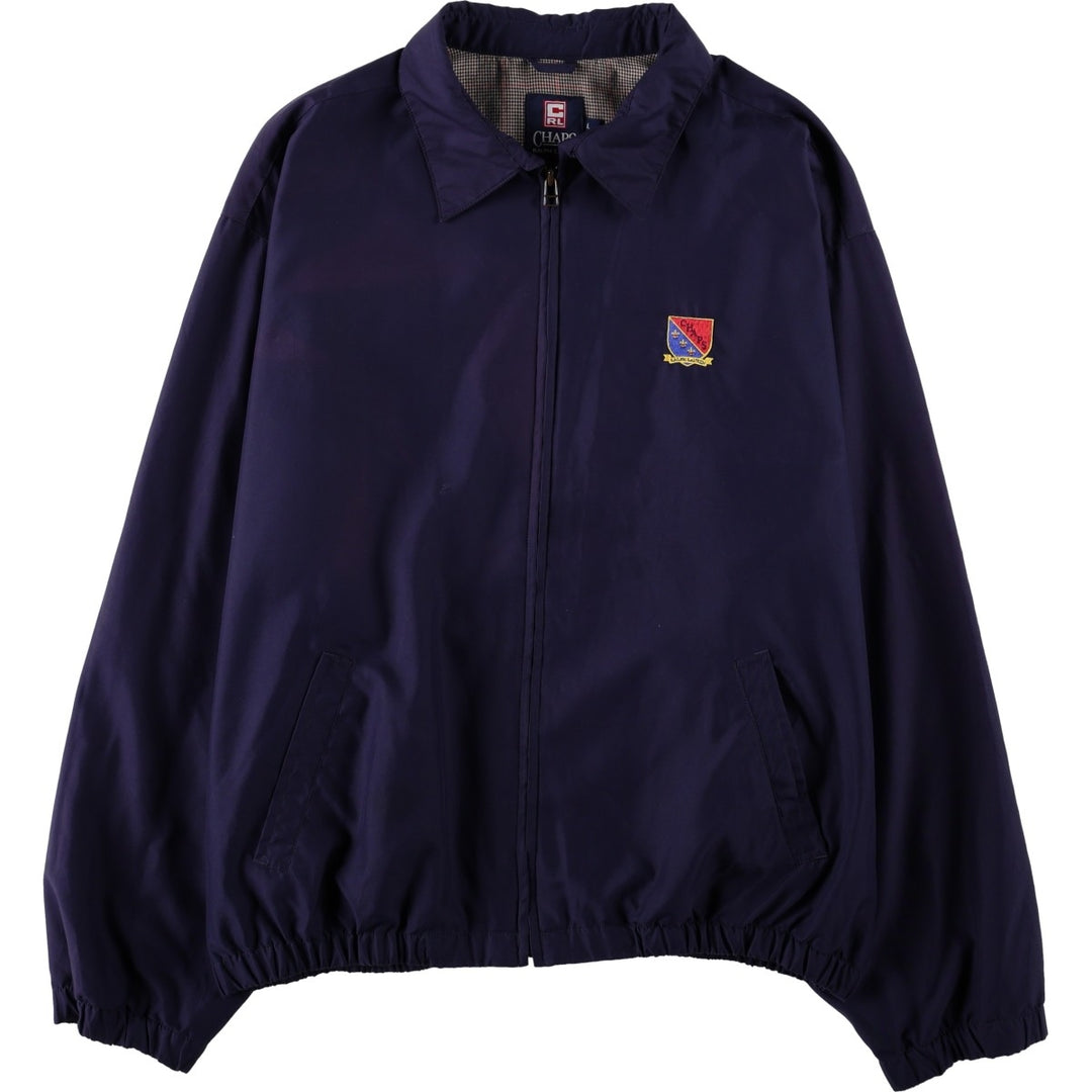Ralph Lauren CHAPS swing top sports jacket, men's size L polyester navy blue type Vintage Second Hand