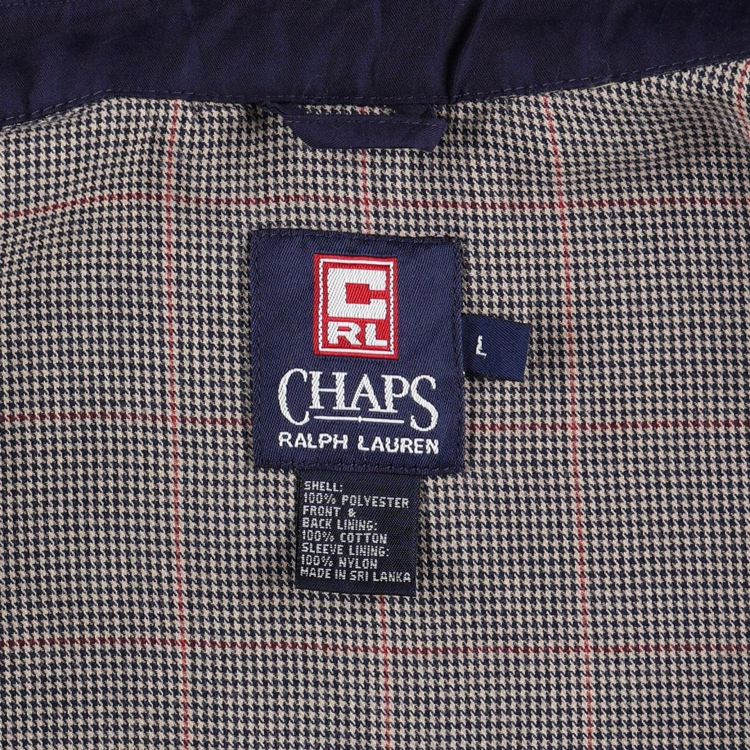 Ralph Lauren CHAPS swing top sports jacket, men's size L polyester navy blue type Vintage Second Hand