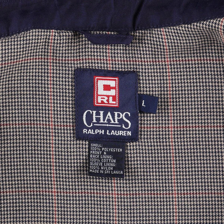 Ralph Lauren CHAPS swing top sports jacket, men's size L polyester navy blue type Vintage Second Hand