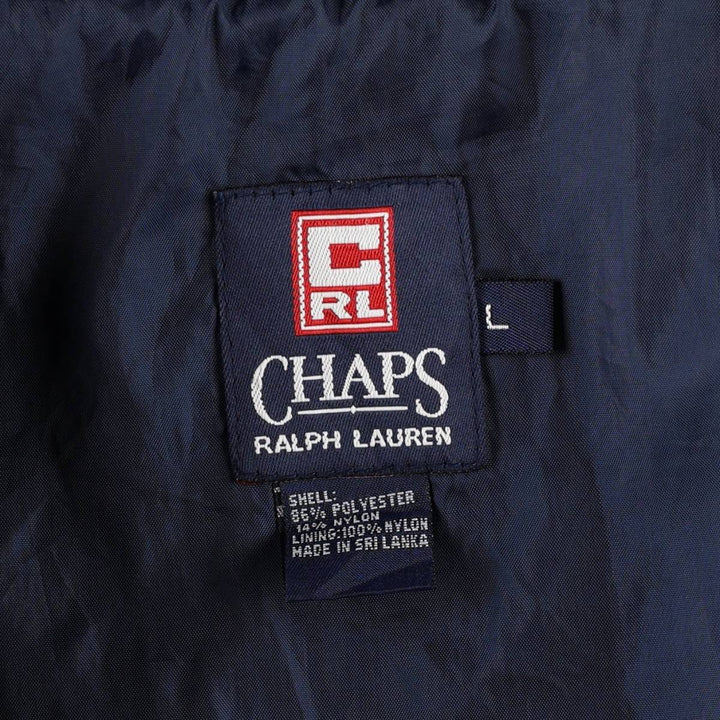 Ralph Lauren CHAPS Harrington Jacket Swing Top (Men's Size L) polyester navy blue type Vintage Second Hand