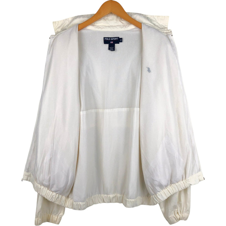 1990'S Ralph Lauren POLO SPORT Swing Top Sports Jacket, Made in USA, Men's Size XL (approx.) Nylon white type Vintage Second Hand