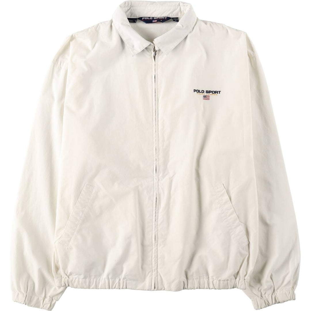 1990'S Ralph Lauren POLO SPORT Swing Top Sport Jacket, Men's Size L (approx.), Vintage cotton white type Vintage Second Hand