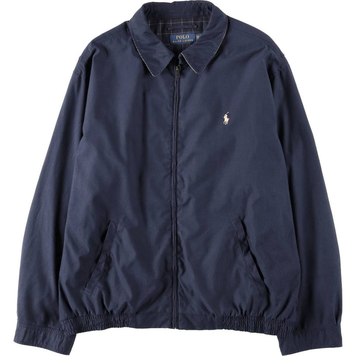 Ralph Lauren POLO RALPH LAUREN Swing Top Sports Jacket Men's XXL polyester navy blue type Vintage Second Hand