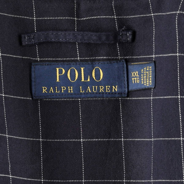 Ralph Lauren POLO RALPH LAUREN Swing Top Sports Jacket Men's XXL polyester navy blue type Vintage Second Hand
