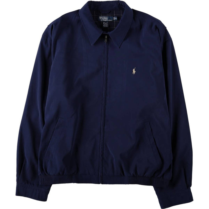 Ralph Lauren POLO by Ralph Lauren Swing Top Sports Jacket Men's XL polyester navy blue type Vintage Second Hand