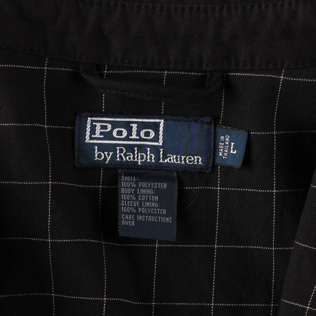Ralph Lauren POLO by Ralph Lauren Swing Top Sports Jacket Men's L size polyester black type Vintage Second Hand