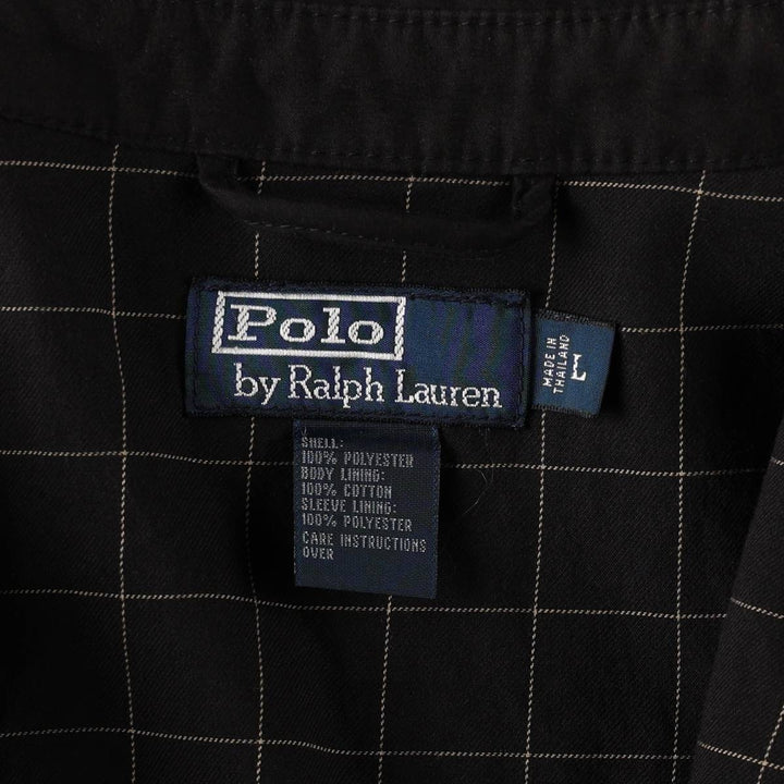 Ralph Lauren POLO by Ralph Lauren Swing Top Sports Jacket Men's L size polyester black type Vintage Second Hand
