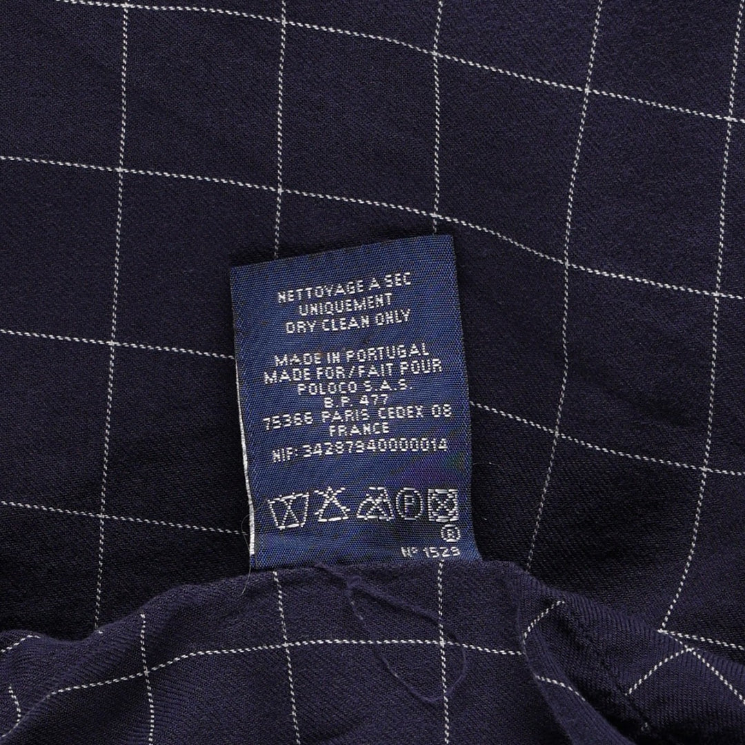 Ralph Lauren POLO by Ralph Lauren Swing Top Sports Jacket Men's M polyester navy blue type Vintage Second Hand