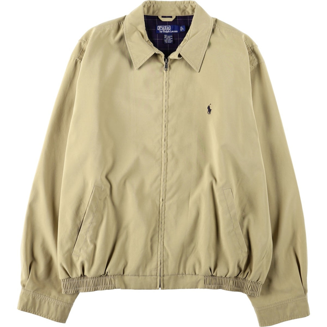 Ralph Lauren POLO by Ralph Lauren Swing Top Sports Jacket Men's L size polyester Beige type Vintage Second Hand