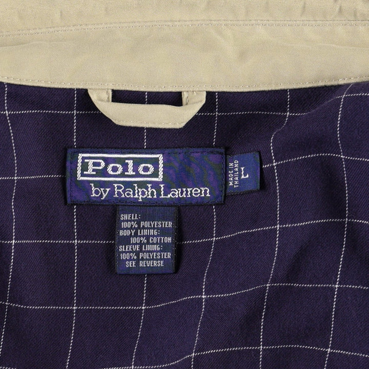 Ralph Lauren POLO by Ralph Lauren Swing Top Sports Jacket Men's L size polyester Beige type Vintage Second Hand