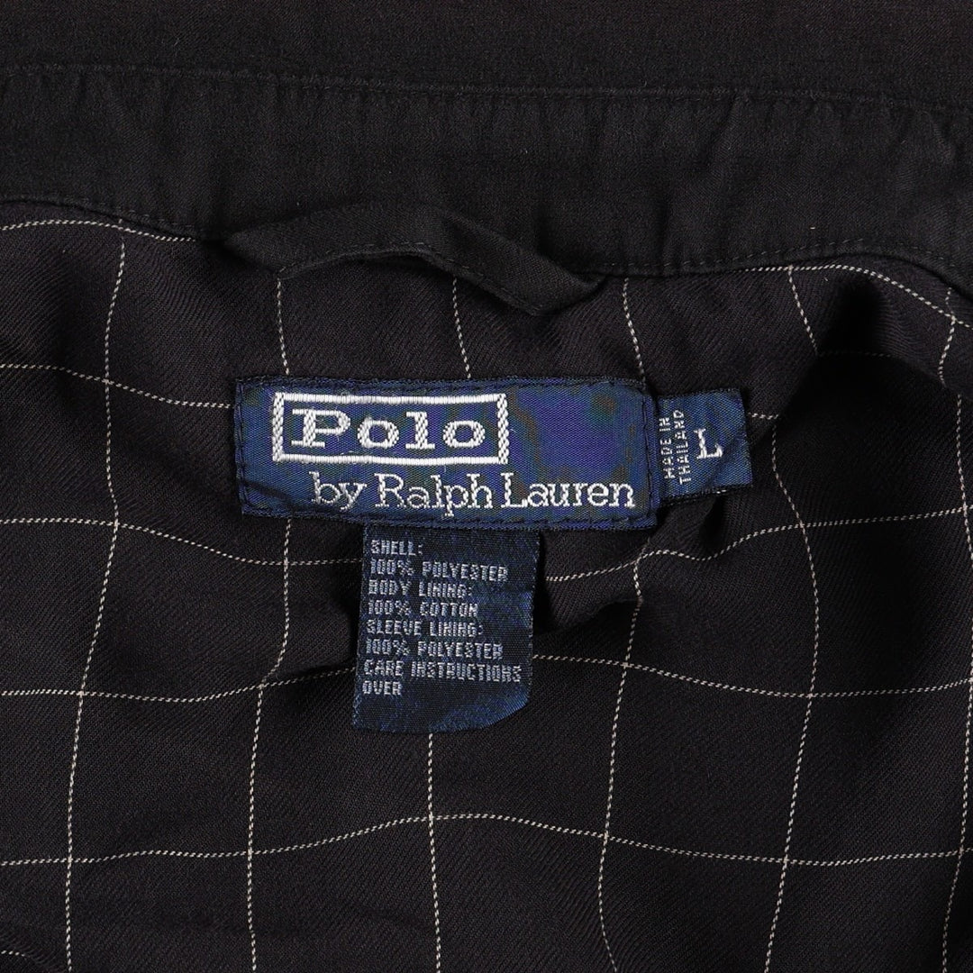 Ralph Lauren POLO by Ralph Lauren Swing Top Sports Jacket Men's L size polyester black type Vintage Second Hand