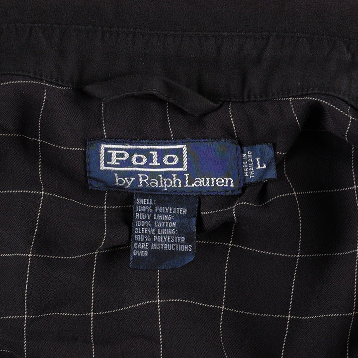 Ralph Lauren POLO by Ralph Lauren Swing Top Sports Jacket Men's L size polyester black type Vintage Second Hand