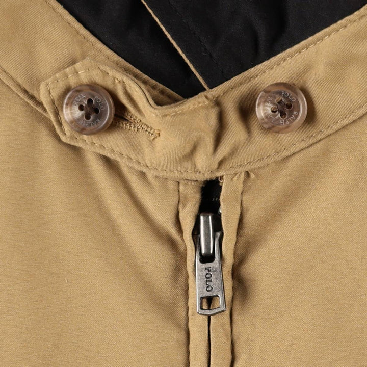 Ralph Lauren POLO by Ralph Lauren Swing Top Sports Jacket Men's M polyester beige type brown Vintage Second Hand